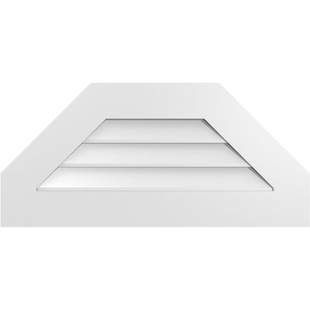 Ekena Millwork Octagonal Top Surface Mount PVC Gable Vent w/ 3-1/2"W x 1"P Standard Frame, 30"W x 14"H GVPOT30X1401SN